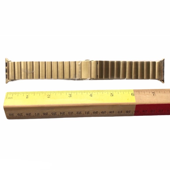 NEW GOLD Stainless Steel Metal Band Apple Watch 38/40/41mm Adjustable - Picture 10 of 15